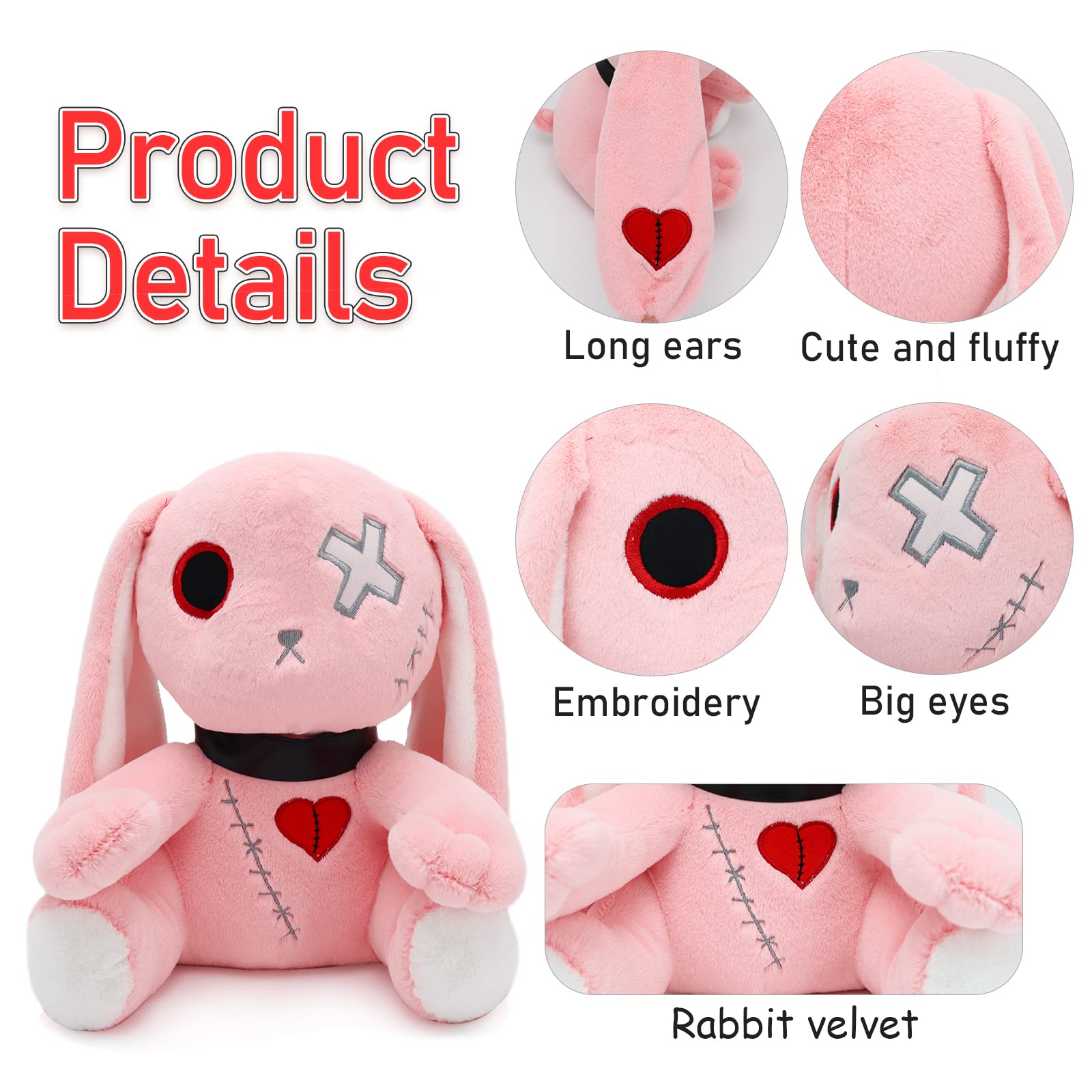 Amazon.co.jp: Qleewei ゴスバニー ぬいぐるみ ウサギ ウサギ